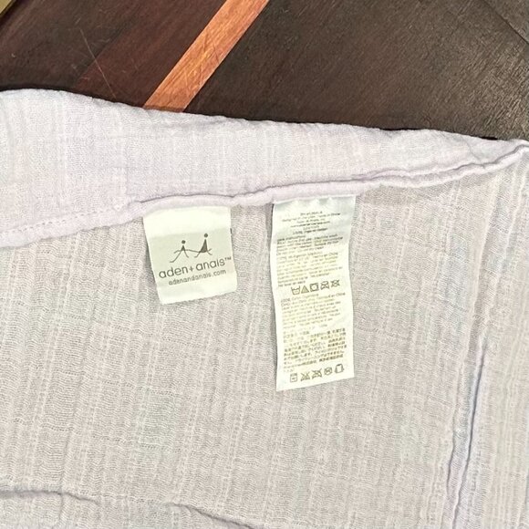 Aden + Anais "Once Upon A Time" LILAC Lightweight Muslin Blanket -Organic Cotton - Picture 2 of 4